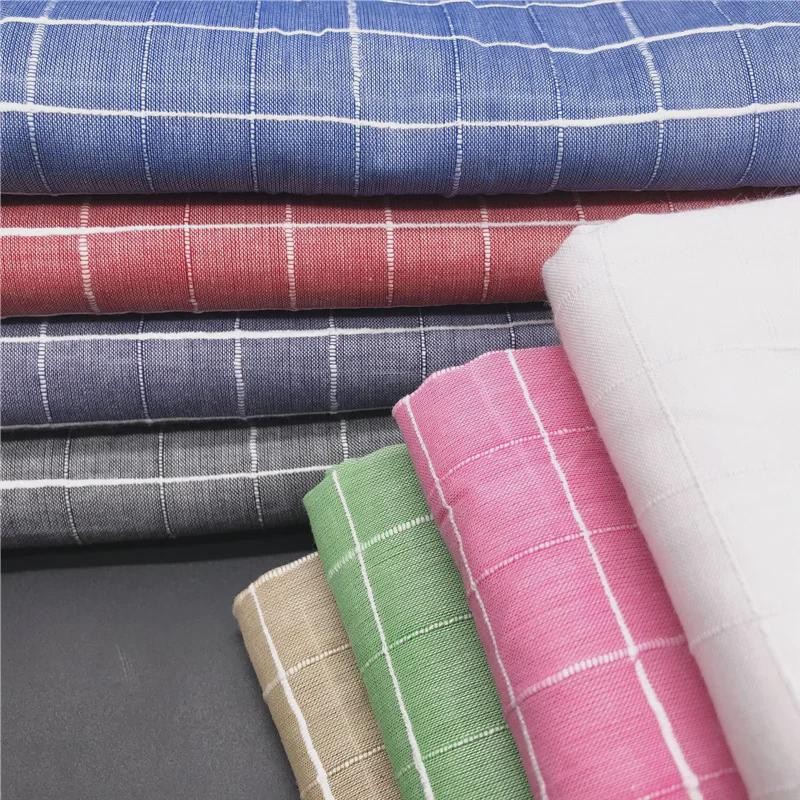 2024 Премиум пряжа окрашенная полосатая хлопковая рубашечная ткань