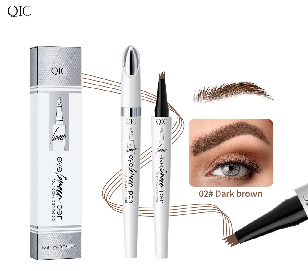 Waterproof Micro Liquid Eyebrow Pencil, Long-Lasting Non-Smudging Eyebrow Pencil, Natural Roots Are Clear, Four-Claw Water Eyebrow Pencil
