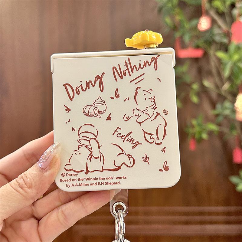 Корейский мультяшный чехол для телефона с 9 ячейками для Samsung ZFlip6/Z5 с цветовыми блоками и магнитной подставкой