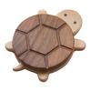 Walnut Turtle Coasters Wooden Kettle Tea Coaster Heat-Resistant Dining Plate Mat Drink Holders for Hot Cold Beverages Home Office Decoration
