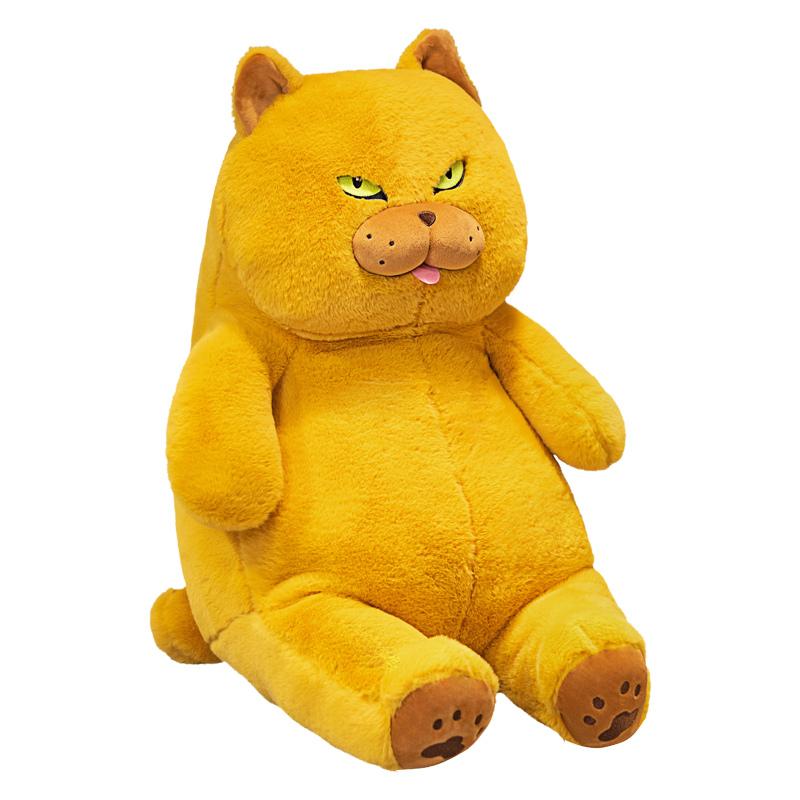 Плюшевая игрушка Толстый кот, мягкая игрушка, реалистичная игрушка черного кота для мальчиков и девочек, рождественский подарок на день рождения