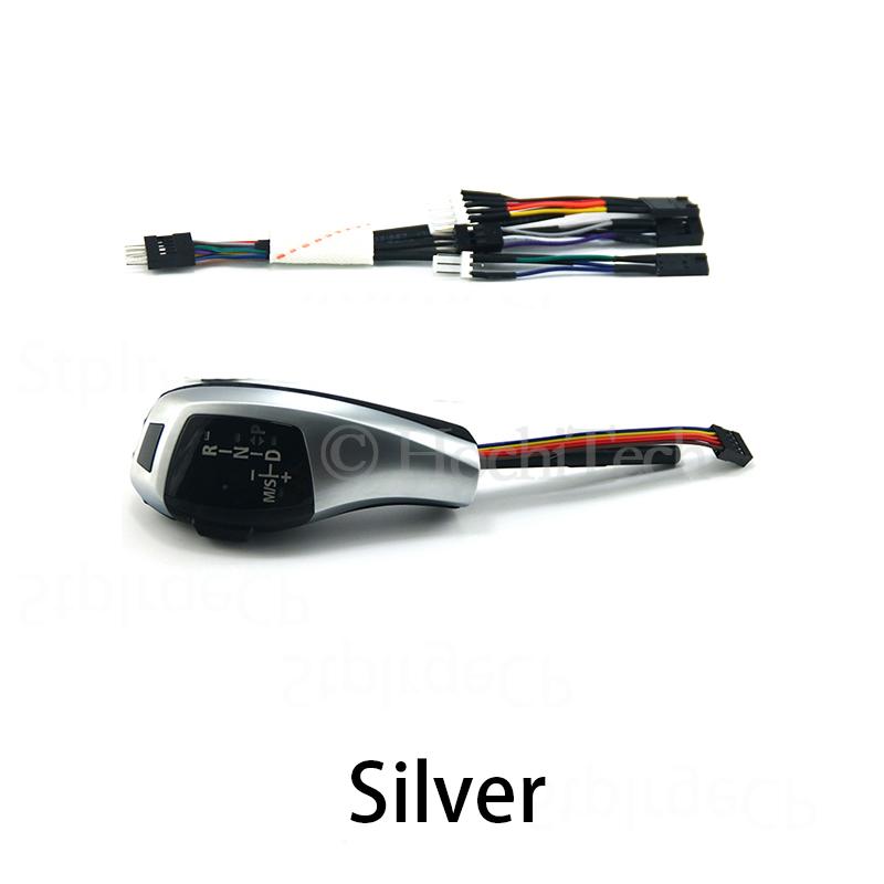 Для BMW карбоновая черная и серебристая светодиодная ручка переключения передач 3 серии E46 316i 318i 320d 320i 323i 325i 328i 330i 325xi