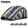 Beret Cap Men Women Retro Plaid Flat Cap Adjusted Artist Painter Beret Hat Male Female Autumn Winter Hats for Men Berets