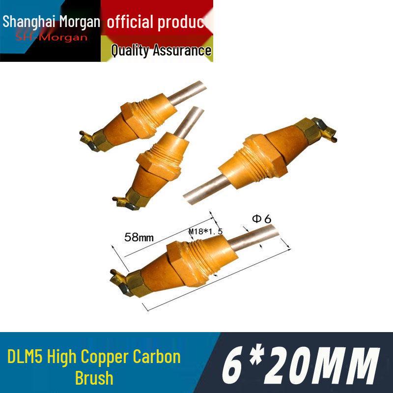 Cylindrical Clutch Carbon Brush Copper Round Screw Rod 6x38 8x30/40