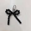 Elegant Beaded Keychain Pendants with Bowknot Fashionable Keyring DIY Decoration