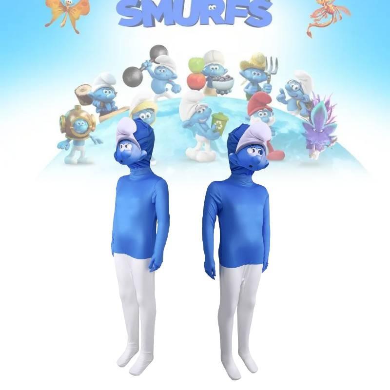 Cosplay Smurfs Season Costume Jumpsuit Animation Characters Halloween Party
