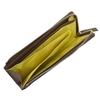 Тонкий L-образный длинный кошелек на молнии Monogram Purse 75-1822 Темно-коричневый