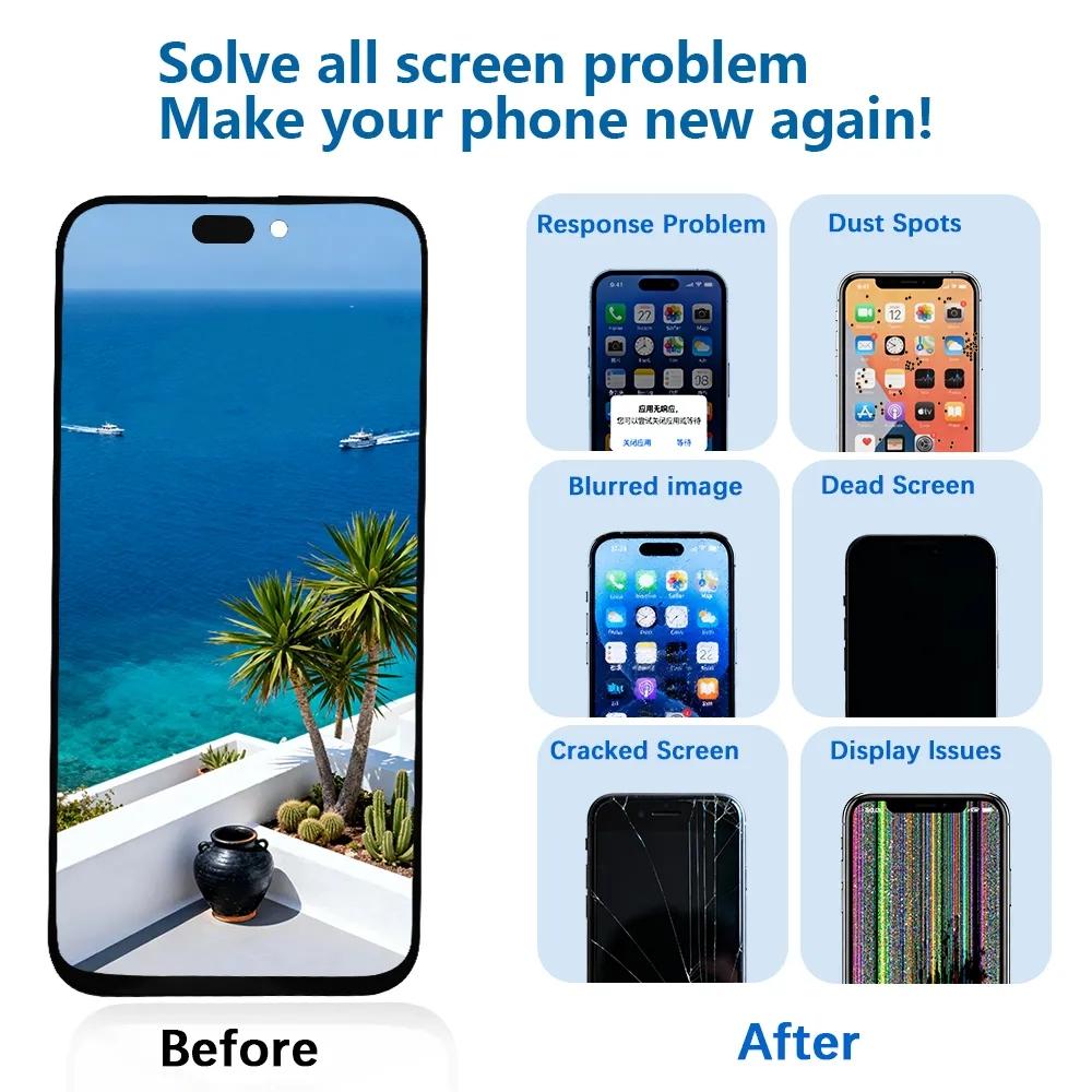 ЖК-дисплей для iPhone 15 Pro Замена сенсорного экрана в сборе Запасные части