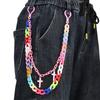 Double Layer Heart Waist Chain Rainbow Cross Pants Chain Resin Star Belt Chain  Trousers