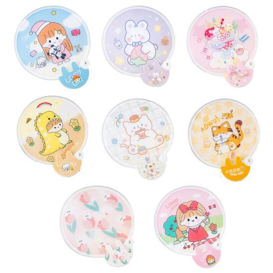 Прекрасное круглое украшение с различными узорами, жаркое лето, охлаждающий детский складной вентилятор, товары для дома