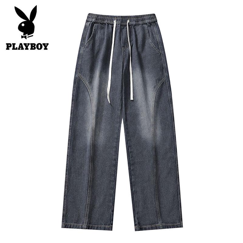 PLAYBOY Мужские свободные прямые повседневные джинсы