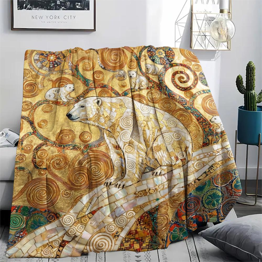 1 шт. Фланелевое одеяло с принтом «Инопланетянин на Земле», Высококачественное, Удобное для всех сезонов, Декор для дома, Тепло и уют, Идеально для Рождественских подарков