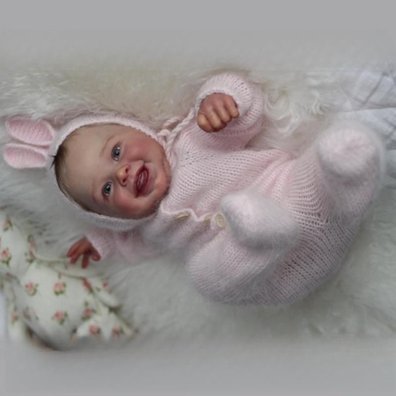 20 дюймов, 50 см, мягкие тканевые куклы-реборн, Харпер, милые улыбающиеся куклы для новорожденных с открытым ртом, детские игрушки для дома, детские куклы для детей от 3 лет и старше