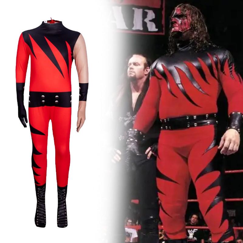 Wwe Wrestler Kane Zentai Suit With Headgear For Kids Cosplay Events