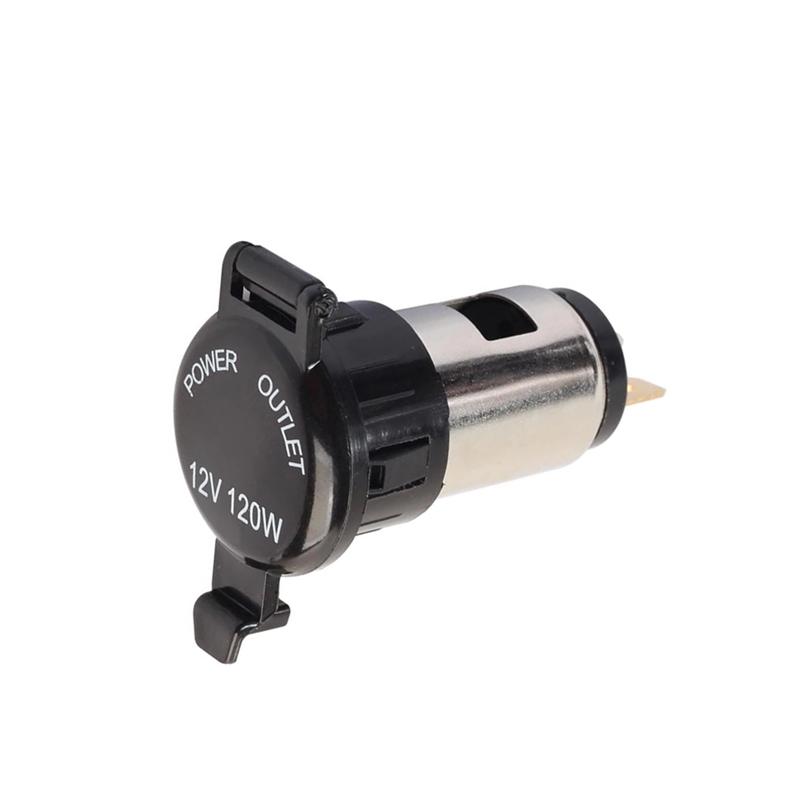 Водонепроницаемый 12 В автомобильный прикуриватель, розетка, вилка для мотоциклов, лодок, газонокосилок, тракторов, автомобилей с предохранителем и кабелями