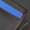 DIY Blue-strip Steering Wheel Leather Cover For BMW 1 3 Series E90 E87 E82 X1
