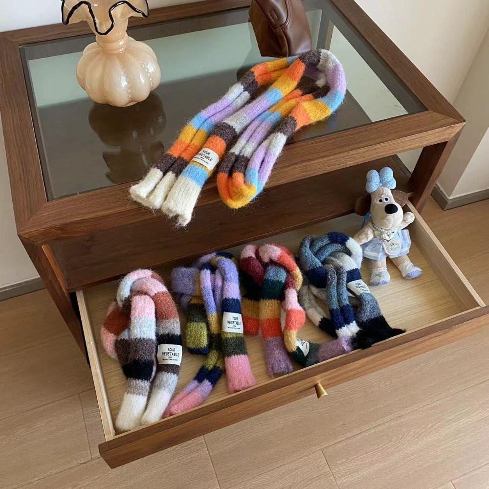 Коллокация Одежда Аксессуары Длинные Узкие Шарфы Радужная Полоска Шаль Женская