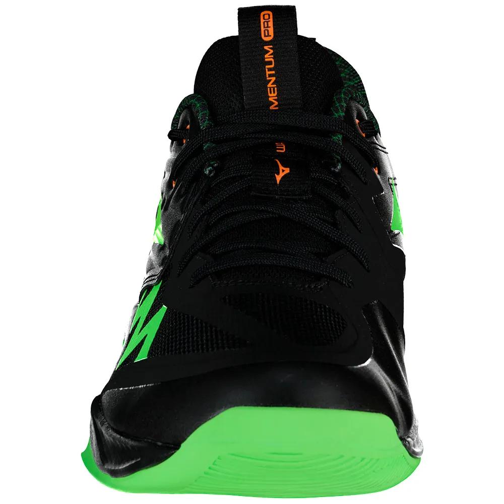 Mizuno Wave Momentum Pro Sneakers Textile Black/Glow Apple/Mandarin Orange