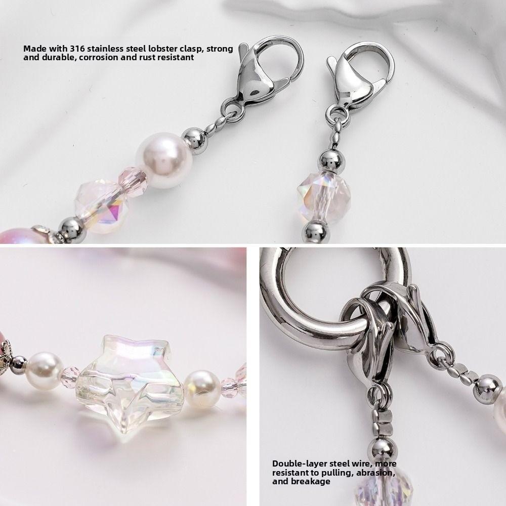 Dazzling Phone Case Chain Lanyard Short Phone Bracelet High End Phone Lanyard Pendant