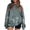 Women  Tops Women's Long Sleeve Sweatshirt Casual Crewneck Loose Fit Pollover Fleece Tops