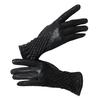 1 Pair Women Cycling Gloves Autumn Winter Windproof Elastic Faux Snakeskin Touchscreen Anti-slip Thermal Cold Weather Full Finger Riding Gloves