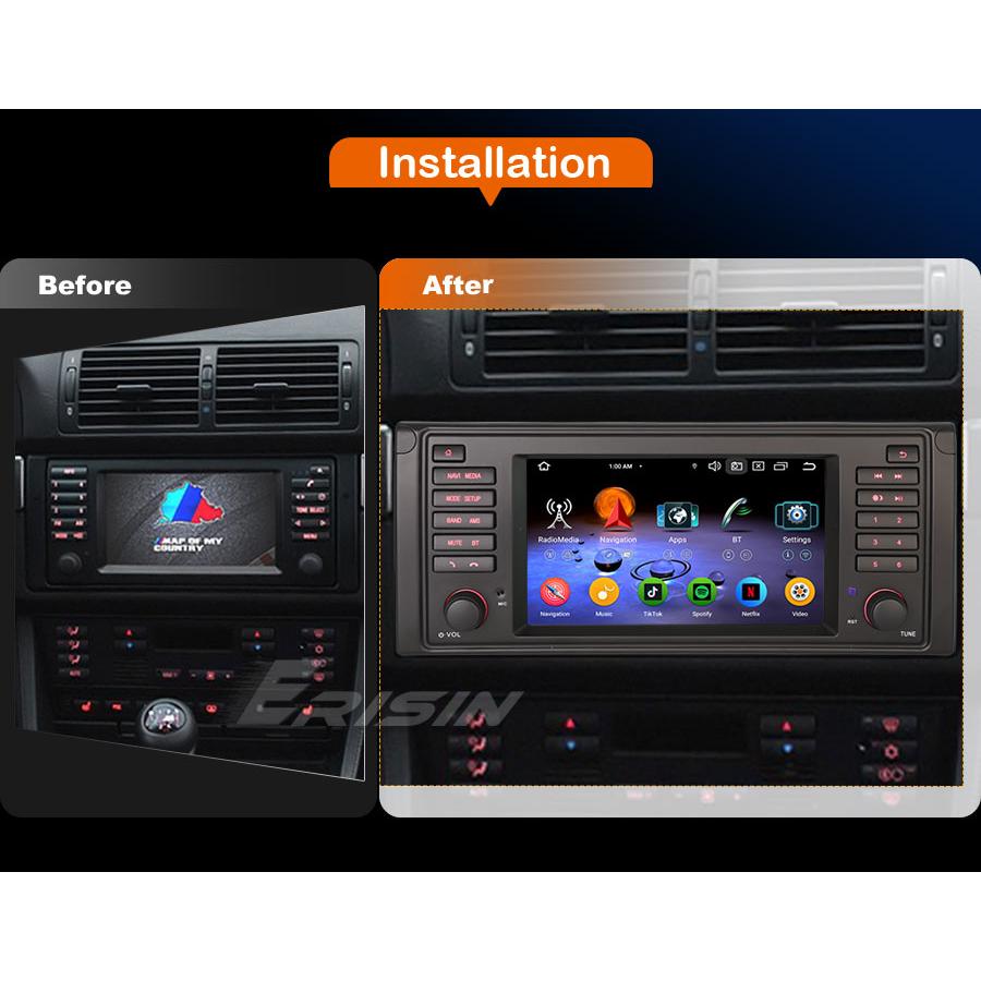 EU Erisin ES5539B 8-Core Android 16 DAB Autoradio GPS CarPlay for DVD Car Stereo Dashboard Mount for BMW 5 Series E39 M5 USB CD