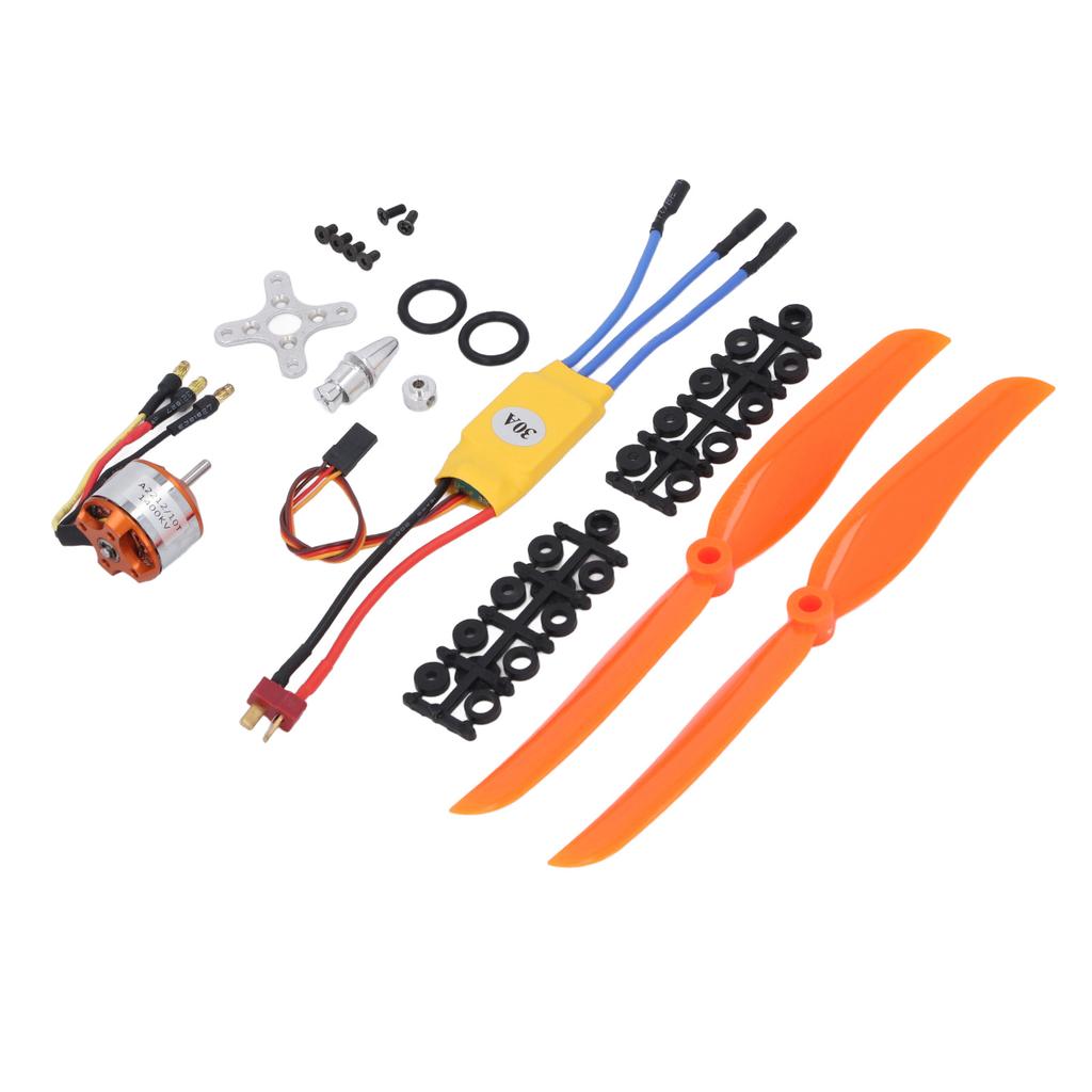 Бесколлекторный двигатель A2212 1400KV, регулятор скорости 30A, пропеллер 8060 и набор винтов для радиоуправляемого самолета, квадрокоптера