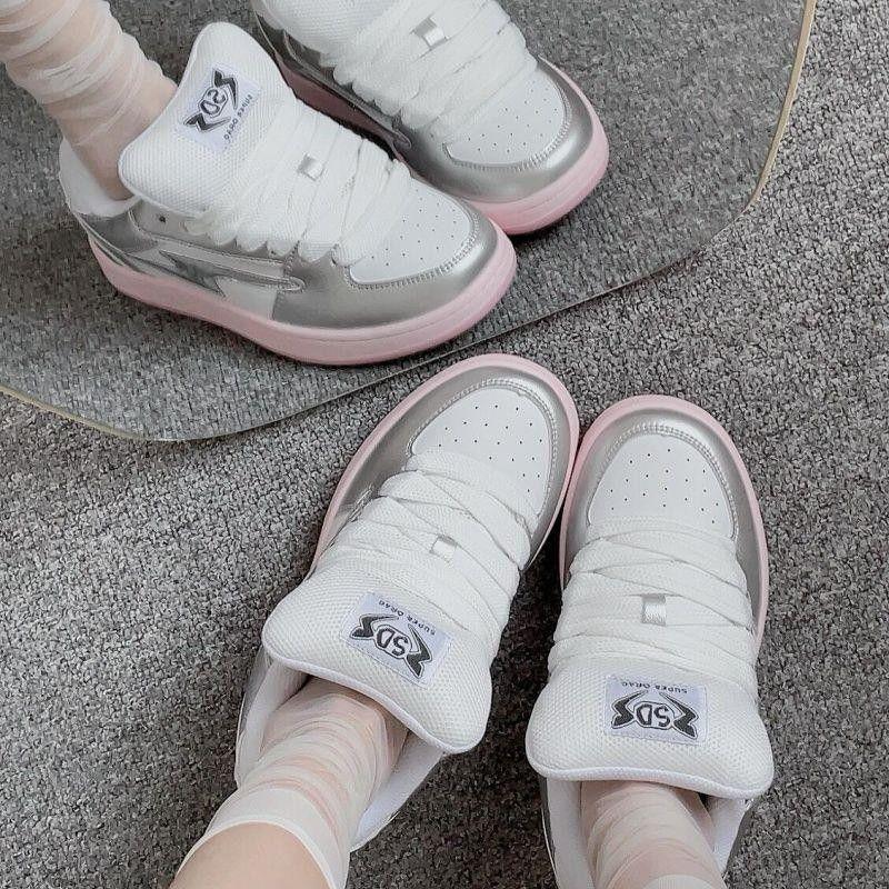 2025 молния новая доска обувь модная высокая ценность оригинальная обувь женская ретро хлеб ниша универсальная спортивная и повседневная обувь