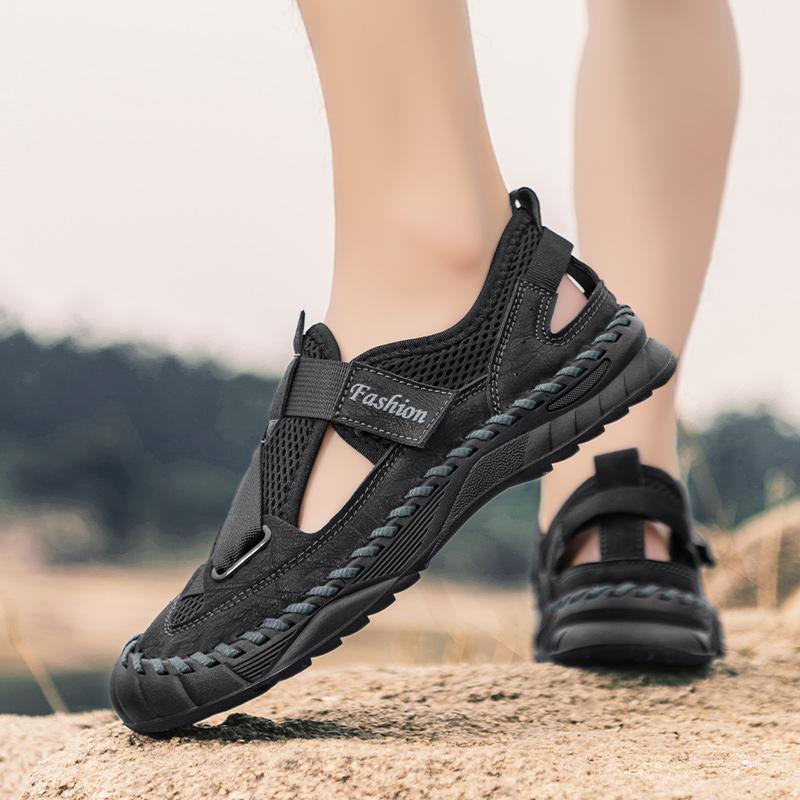 Summer Men's Casual Shoes Large Size Breathable Mesh Casual Sneakers Sandals for Men Mens Leather Sandals