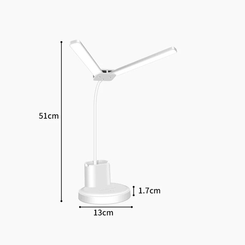 Настольная лампа, настольные лампы для домашнего офиса, светодиодная настольная лампа, USB-порт для зарядки, современная настольная лампа для дрома/чтения/спальни, 2 цветовых режима