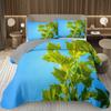 Green Leaves Bedspread Twin Queen Size Farmhouse Botanical Plant Coverlet Sets Spring Nature Leaf Quilt Set for Kids Teen Adults
