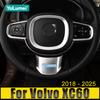 Для Volvo XC60 XC90 V90 S90 2018 2019 2020 2021 2022 2023 2024 2025 ABS рулевое колесо автомобиля отделка декоративные наклейки