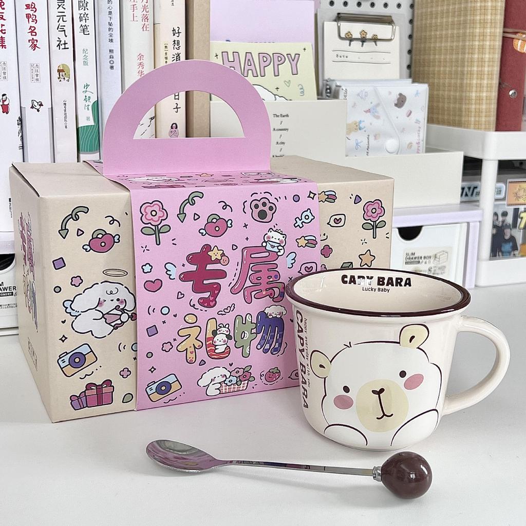 Подарок Подарок для девочек на день рождения Капибара Детская чашка для воды Парная керамическая кружка Лучший друг Сувенир Подарочная коробка
