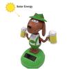 Solar Powered Dancing Beer Dog Car Ornament Office Decor Kids Gift Swing Dance Toy