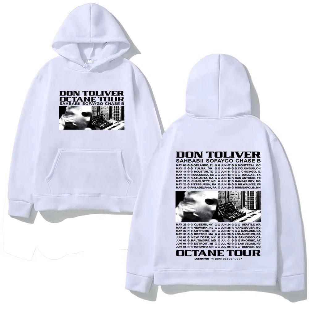 Худи рэпера DON TOLIVER OCTANE TOUR 2026 Хип-хоп Графический Принт Худи Классические Мягкие Панк Худи Свитшоты Флис