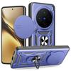 For Vivo X200 5G Case with Slide Camera Lid PC+TPU Kickstand Phone Cover