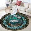 Marine Life Glass Round Area Rug Under Office Chairs Bedroom Living Room Home Decor