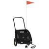 VidaXL Remorque de vélo pour animaux de compagnie noir, remorque de vélo,,, chariot à vélo pour chien 93975