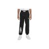 Knit Sports Pants With Logo Print Fleece Kids Bottoms Black DX5510-010