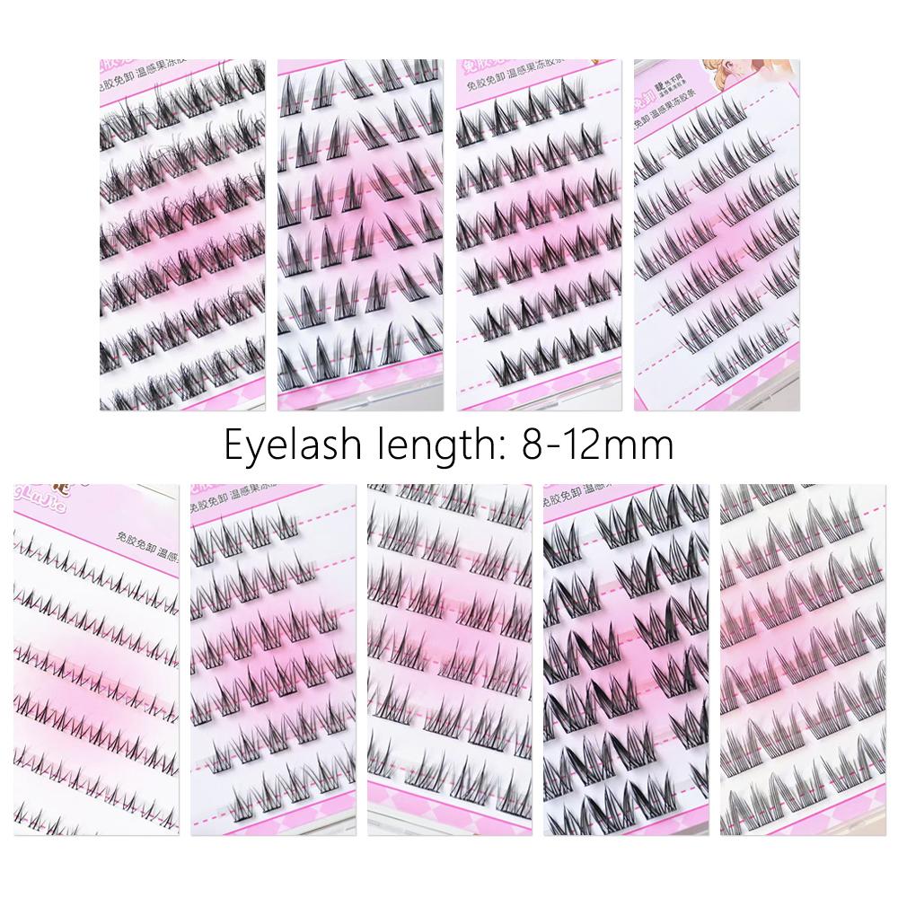 Natural Look Glue-free False Eyelashes Press On Segmented Eyelashes  Women's Beauty
