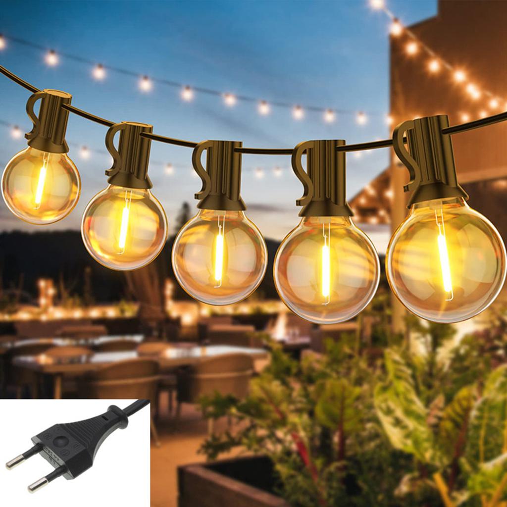 New Type Retro Bulb Light String Transparent Outdoor Decoration LED 25 Lamps, 50FT