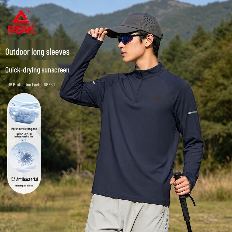 PEAK Unisex Outdoor Quick-Dry 5A Anti-Bacterial Long Sleeve Sport T-Shirt