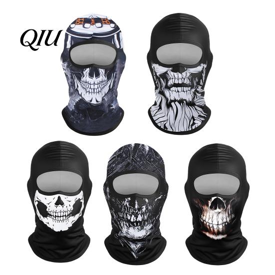 Cold Weather Neck Gaiter Skull Print Face Mask for Motorcycle Riding, Windproof Velvet Ski Balaclava, Cover Outdoor Sports Cycling Thermal
