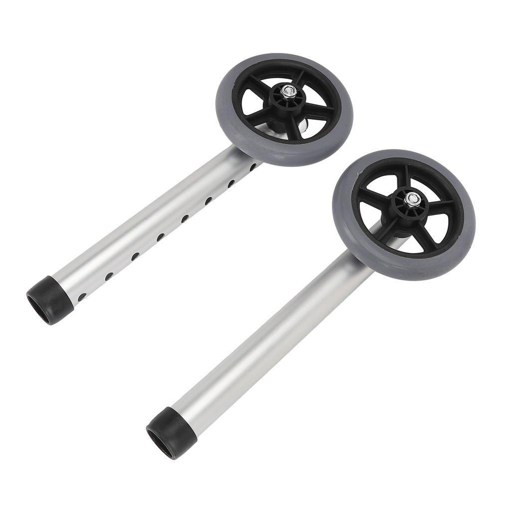 2Pcs Walker Wheels Replacement Adjustable for The Elderly Disabled Accessories Aluminum Alloy Legs