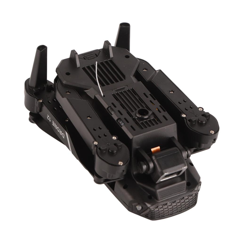 Black Folding Drone with Spare Wind Blade USB Cable Remote Control 4K Camera HD 4 Shaft Foldable