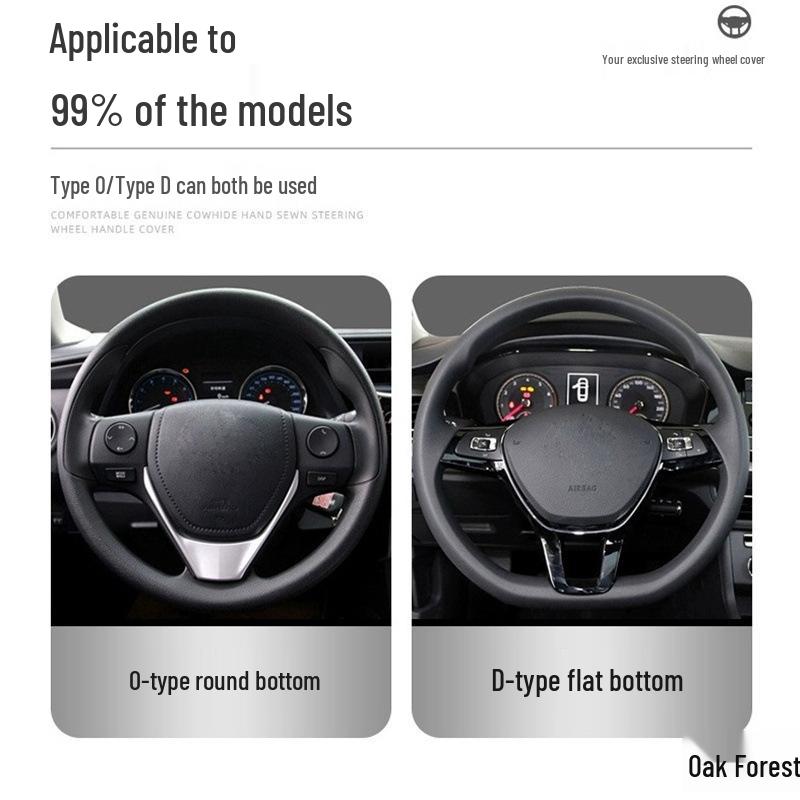 Чехол на руль из натуральной кожи, ручной работы, нескользящий, верхний слой из коровьей кожи, впитывающий пот, универсальный для всех сезонов.