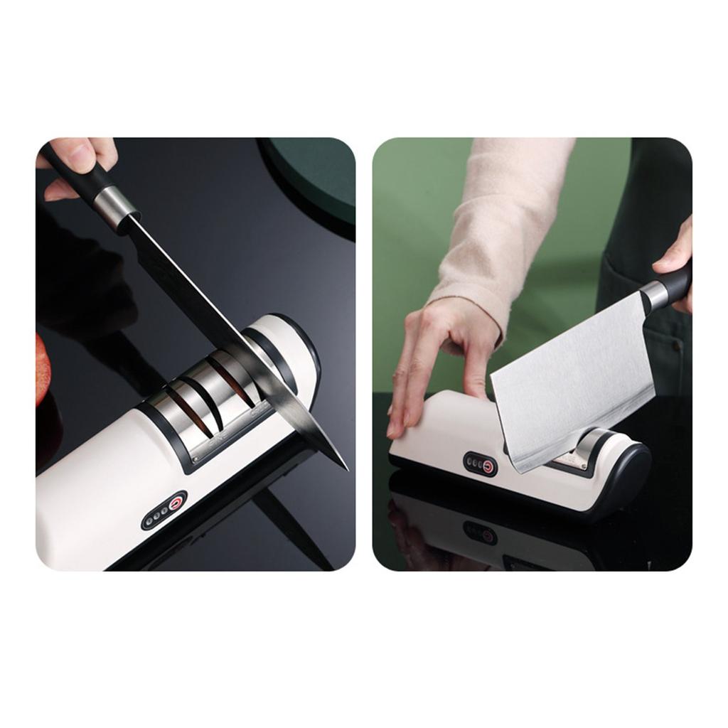 Электрическая точилка для быстрой заточки кухонных ножей, полностью автоматическая и удобная электрическая точилка для домашнего использования