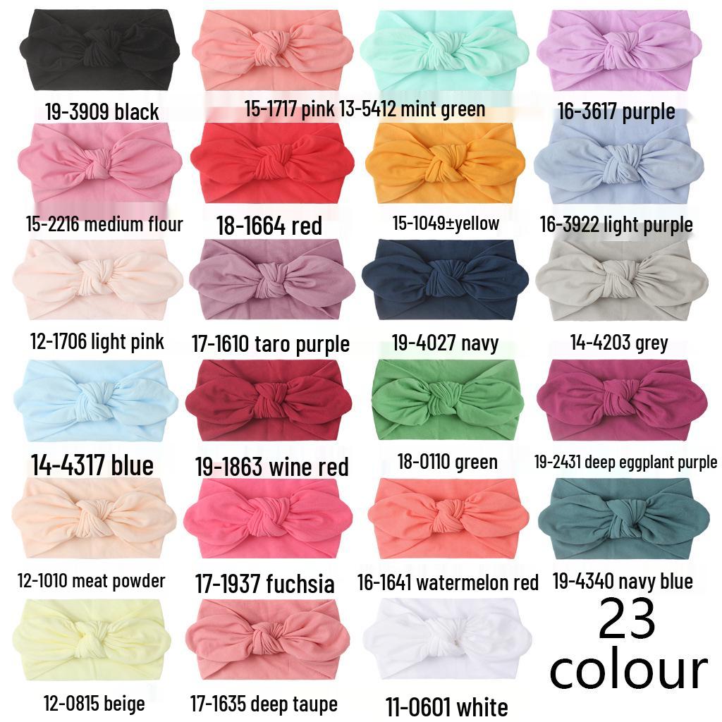 23-Color Newborn Baby Soft Nylon Headband with Rabbit Ears – Four Seasons Accessory