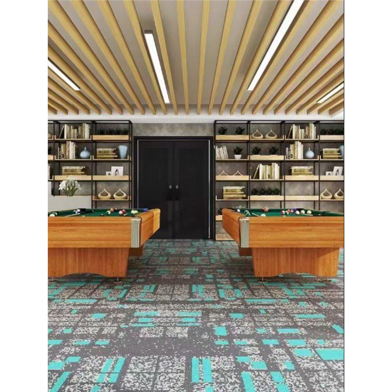 Luxury Fireproof Nylon Billiard Hall Carpet for Hotels - Large Area Print Mat
