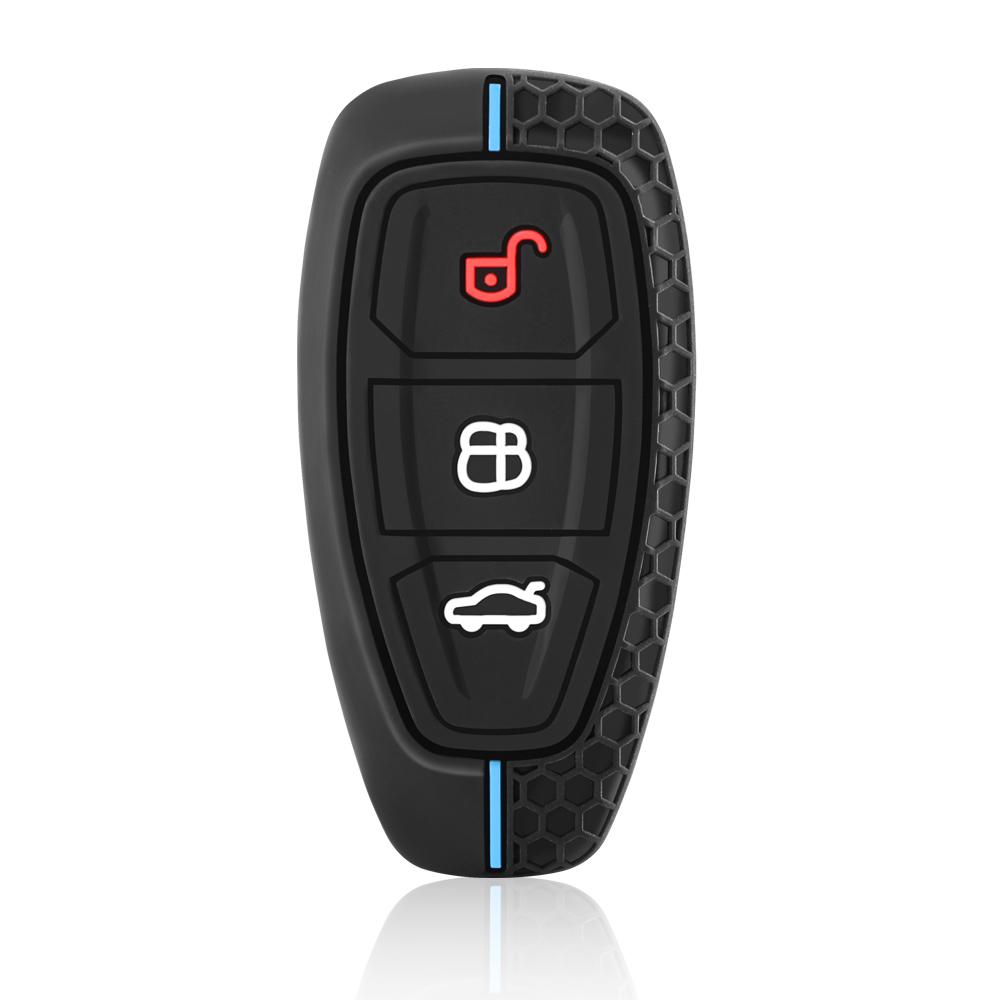 Чехол для ключа с 3 кнопками для Ford Transit Custom Mondeo Fiesta Kuga ST Line MK3 Focus 3, чехол для универсала Ecosport, защита ключа